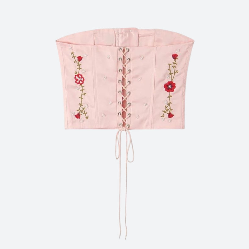 Stylish Work Outfits, Outfit Summer Ideas Soft Girl Embroidered Beaded Corset Top Stylish Work Outfits, Outfit Summer Ideas Soft Girl Embroidered Beaded Corset Top