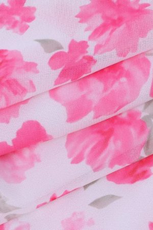 Stylish Work Outfits, Outfit Summer Ideas Soft Girl Floral Backless Chiffon Mini Dress