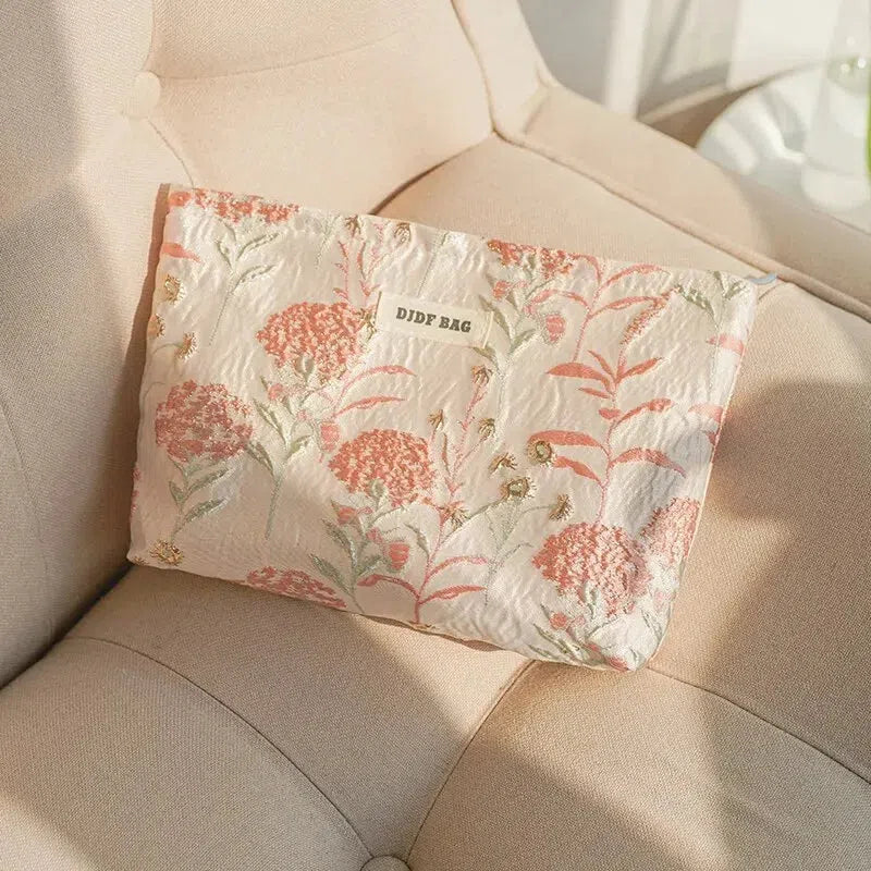 Stylish Work Outfits, Outfit Summer Ideas Soft Girl Floral Makeup Bag