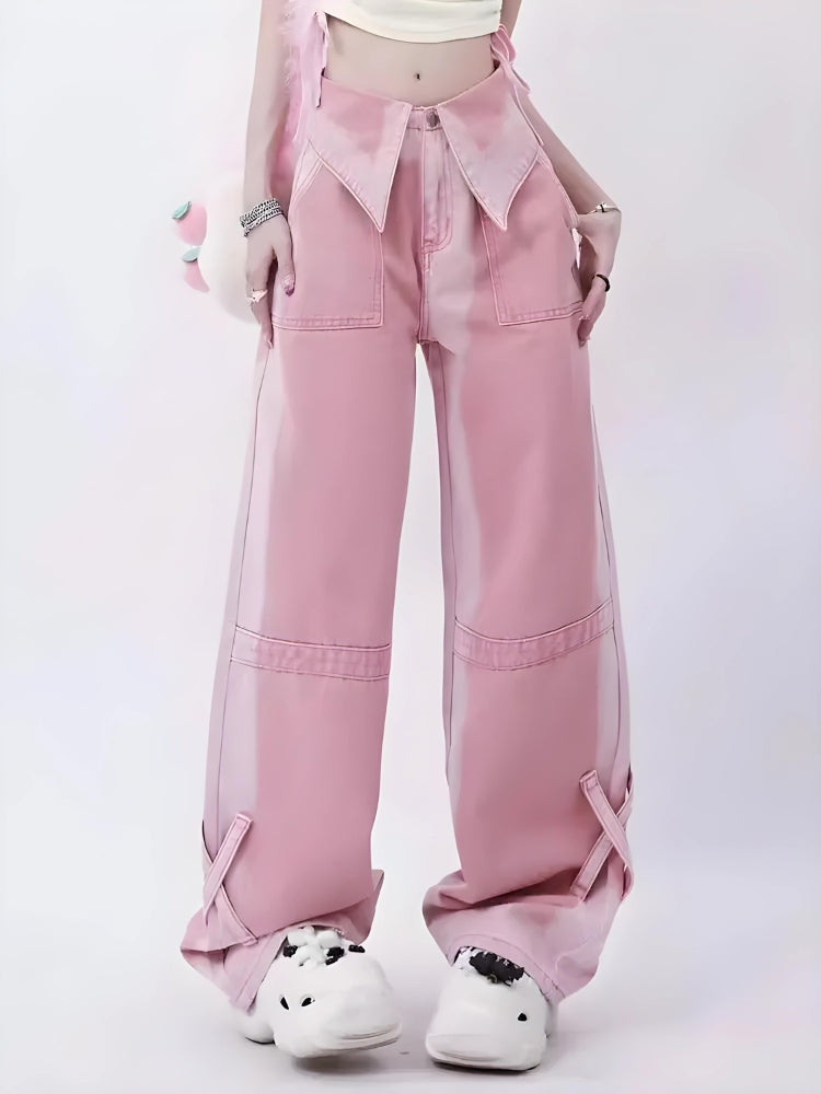 Stylish Work Outfits, Outfit Summer Ideas Soft Girl Folded Waist Jeans Stylish Work Outfits, Outfit Summer Ideas Soft Girl Folded Waist Jeans