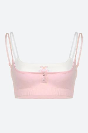 Stylish Work Outfits, Outfit Summer Ideas Soft Girl Layered Crop Top