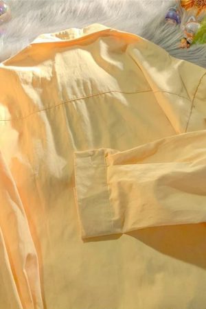 Stylish Work Outfits, Outfit Summer Ideas Soft Girl Oil Painting Shirt