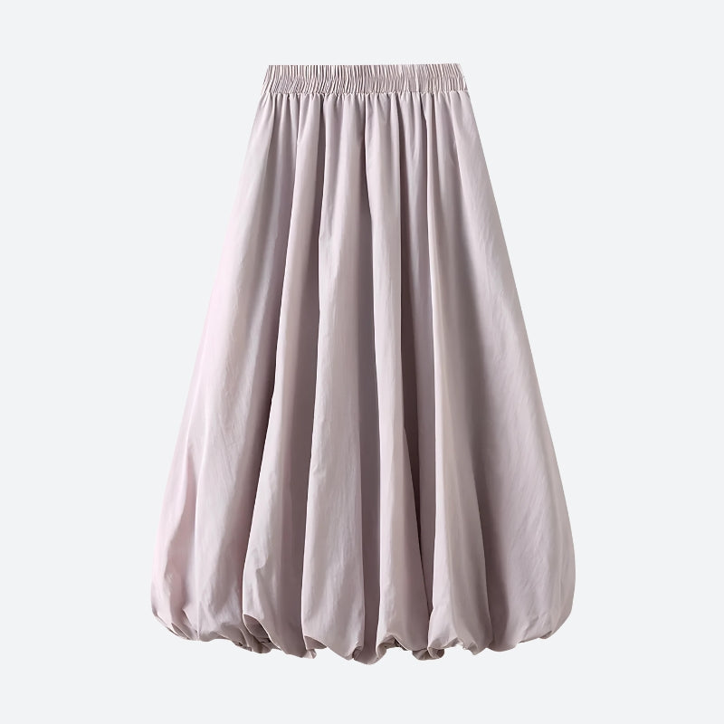Stylish Work Outfits, Outfit Summer Ideas Soft Girl Pastel Bubble Midi Skirt