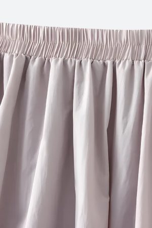 Stylish Work Outfits, Outfit Summer Ideas Soft Girl Pastel Bubble Midi Skirt