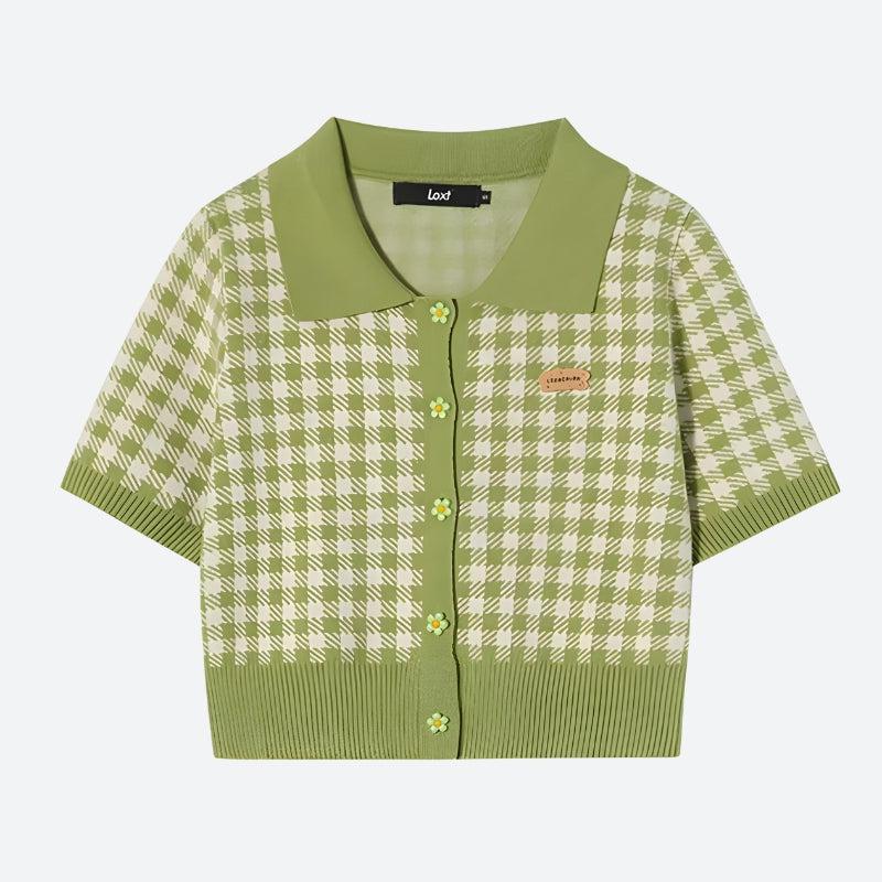 Stylish Work Outfits, Outfit Summer Ideas Soft Girl Plaid Crop Cardigan Stylish Work Outfits, Outfit Summer Ideas Soft Girl Plaid Crop Cardigan