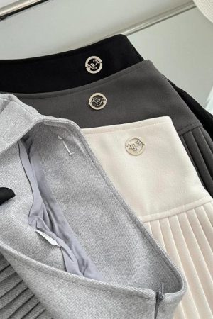 Stylish Work Outfits, Outfit Summer Ideas Soft Girl Pleated High Rise Mini Skort