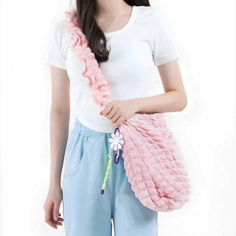 Stylish Work Outfits, Outfit Summer Ideas Soft Girl Quilted Ruched Hobo Bag