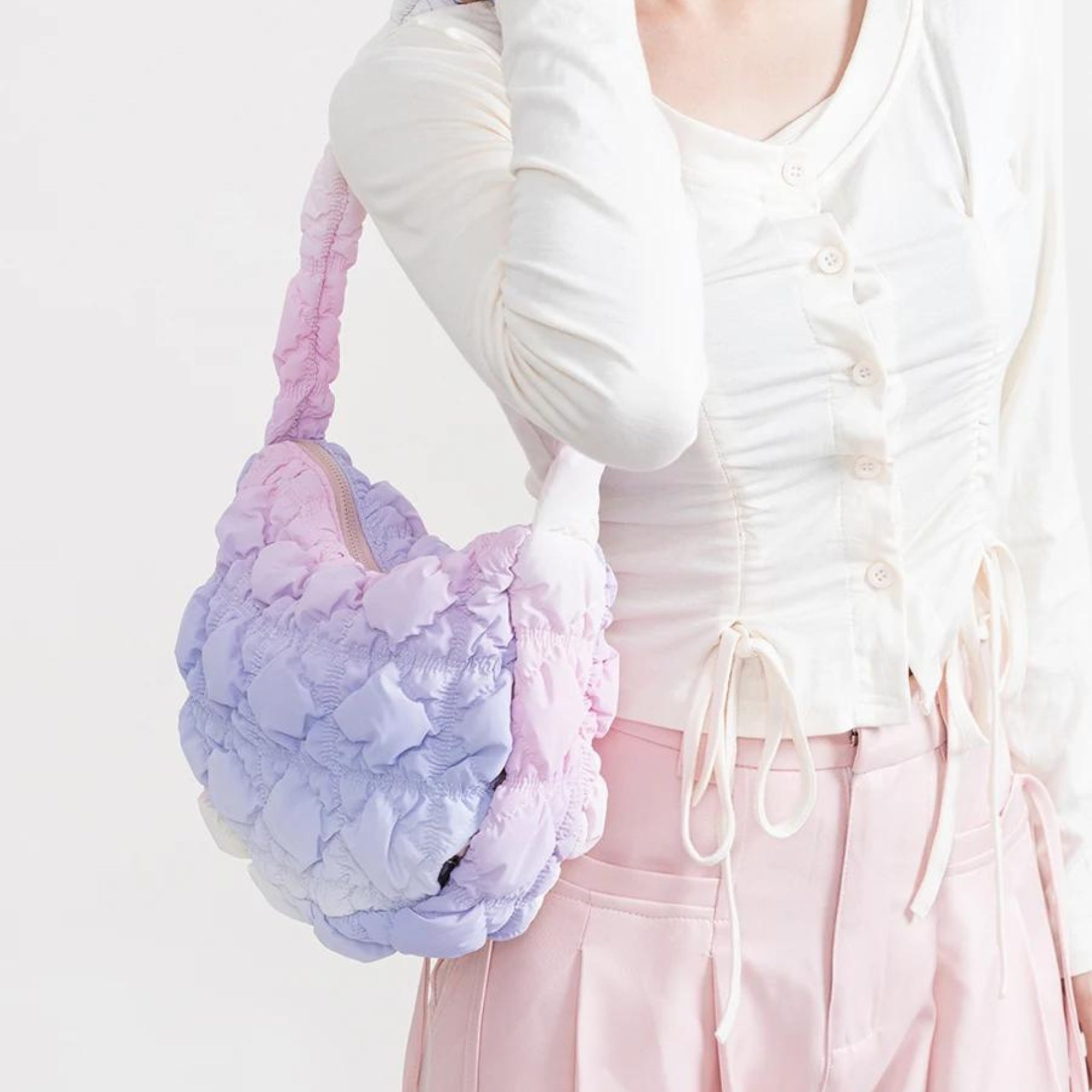 Stylish Work Outfits, Outfit Summer Ideas Soft Girl Rainbow Quilted Bag Stylish Work Outfits, Outfit Summer Ideas Soft Girl Rainbow Quilted Bag