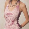 Stylish Work Outfits, Outfit Summer Ideas Soft Girl Rose Halter Top