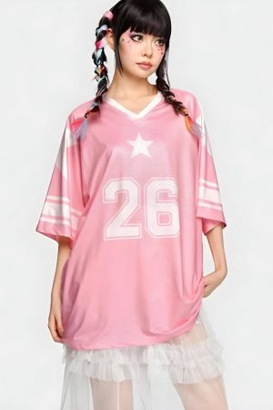 Stylish Work Outfits, Outfit Summer Ideas Soft Girl Star 26 Jersey Top