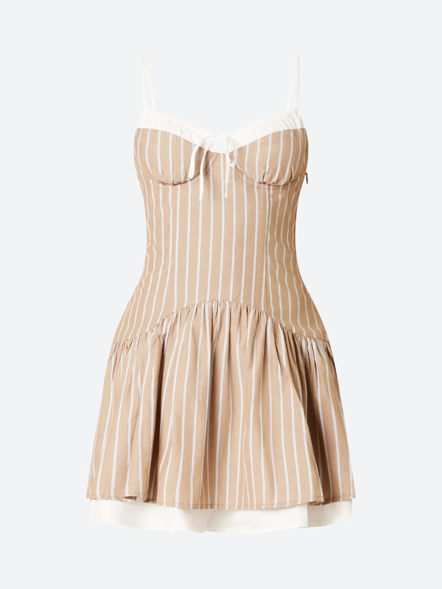 Stylish Work Outfits, Outfit Summer Ideas Soft Girl Striped Mini Dress Stylish Work Outfits, Outfit Summer Ideas Soft Girl Striped Mini Dress