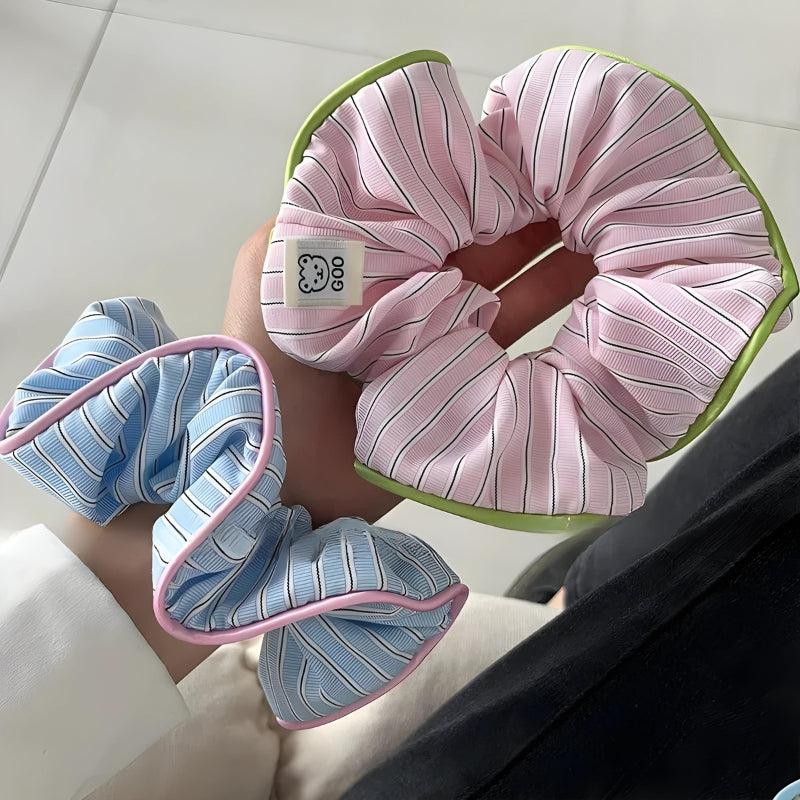 Stylish Work Outfits, Outfit Summer Ideas Soft Girl Striped Scrunchies