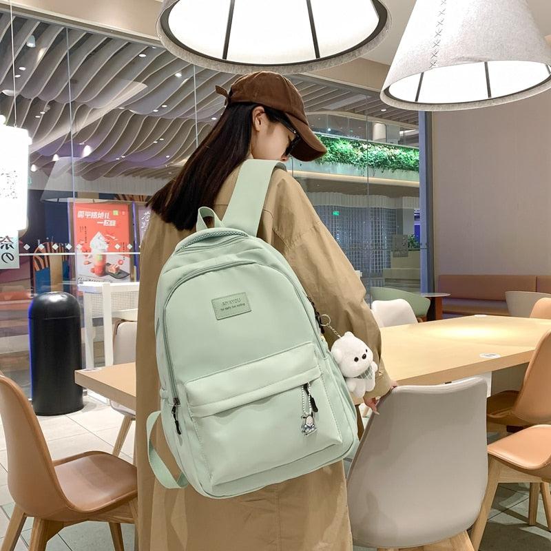 Stylish Work Outfits, Outfit Summer Ideas Soft Girl Waterproof School Backpack
