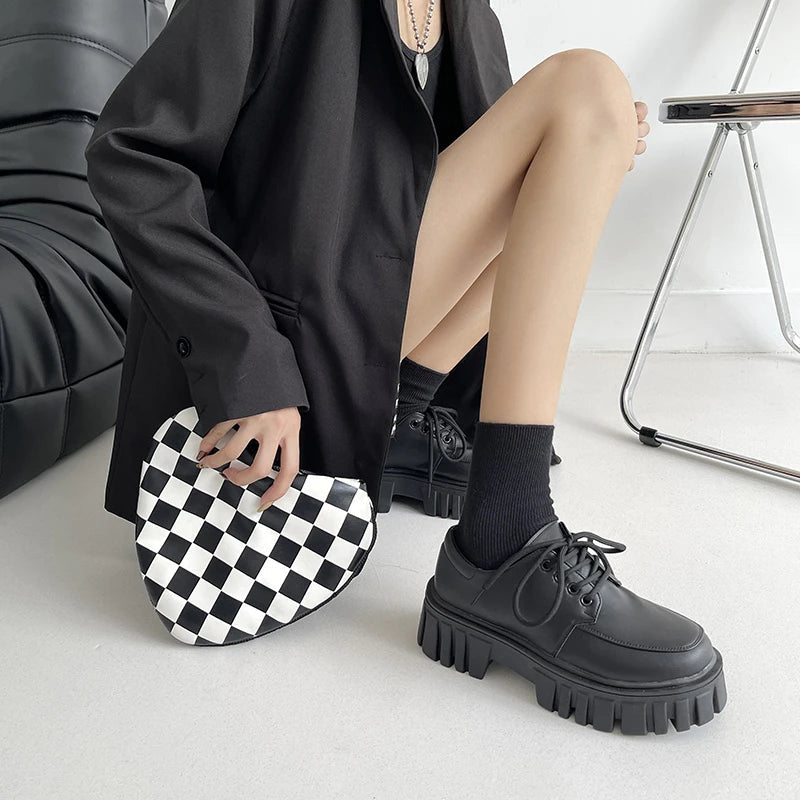 Stylish Work Outfits, Outfit Summer Ideas Soft Grunge Chunky Platform Oxford Shoes Stylish Work Outfits, Outfit Summer Ideas Soft Grunge Chunky Platform Oxford Shoes