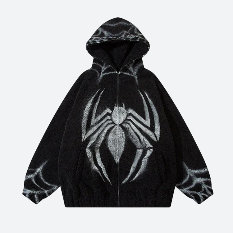 Stylish Work Outfits, Outfit Summer Ideas Spider Full Zip-Up Teddy Hoodie Jacket Stylish Work Outfits, Outfit Summer Ideas Spider Full Zip-Up Teddy Hoodie Jacket