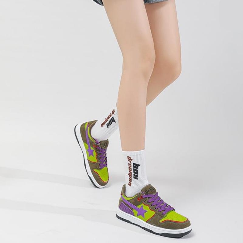 Stylish Work Outfits, Outfit Summer Ideas Star Embroidered Multicolor Sneakers Stylish Work Outfits, Outfit Summer Ideas Star Embroidered Multicolor Sneakers