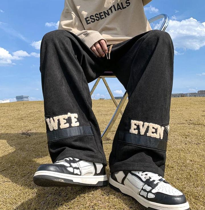 Stylish Work Outfits, Outfit Summer Ideas Star Patchwork Wide Leg Sweatpants Stylish Work Outfits, Outfit Summer Ideas Star Patchwork Wide Leg Sweatpants