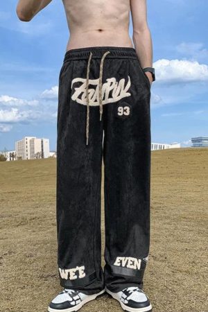 Stylish Work Outfits, Outfit Summer Ideas Star Patchwork Wide Leg Sweatpants