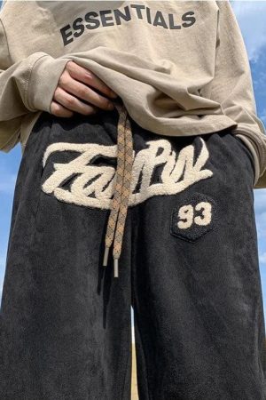 Stylish Work Outfits, Outfit Summer Ideas Star Patchwork Wide Leg Sweatpants