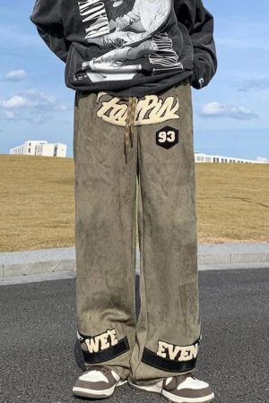 Stylish Work Outfits, Outfit Summer Ideas Star Patchwork Wide Leg Sweatpants