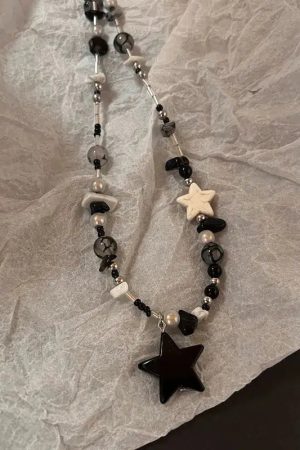 Stylish Work Outfits, Outfit Summer Ideas Star Pendant Beaded Necklace