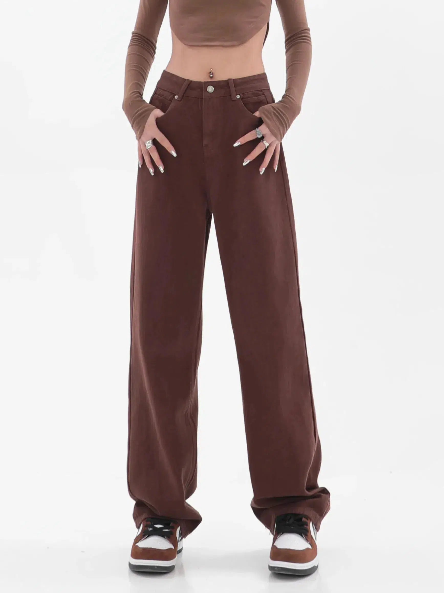 Stylish Work Outfits, Outfit Summer Ideas Star Pockets Wide Leg Jeans