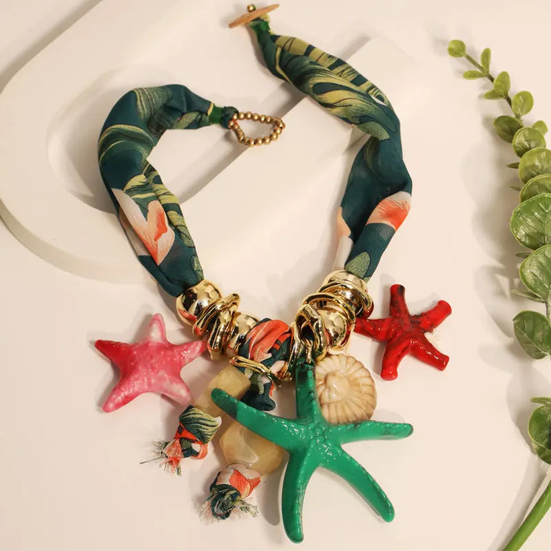 Stylish Work Outfits, Outfit Summer Ideas Starfish Charm Necklace
