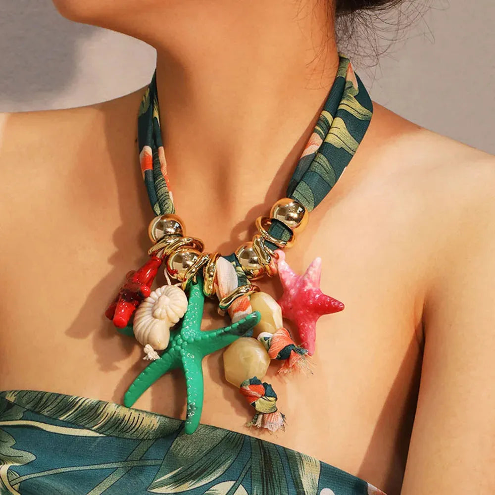 Stylish Work Outfits, Outfit Summer Ideas Starfish Charm Necklace