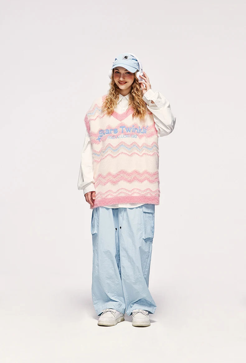 Stylish Work Outfits, Outfit Summer Ideas Stars Twinkle Fluffy Sweater Vest Stylish Work Outfits, Outfit Summer Ideas Stars Twinkle Fluffy Sweater Vest