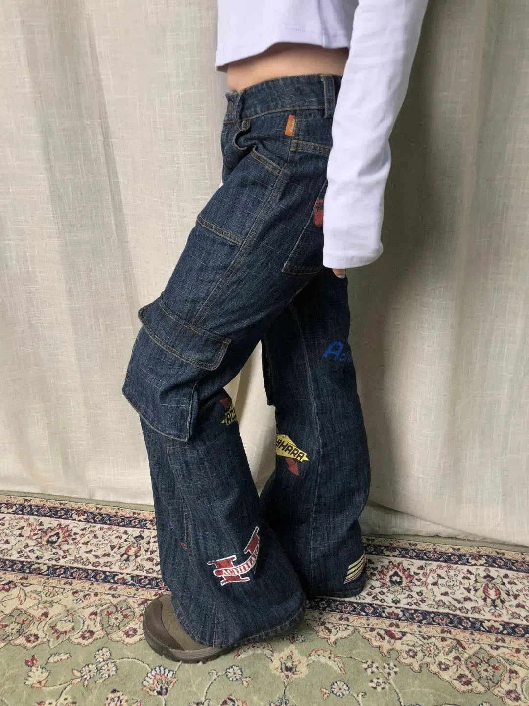 Stylish Work Outfits, Outfit Summer Ideas Sticker Cargo Jeans Stylish Work Outfits, Outfit Summer Ideas Sticker Cargo Jeans