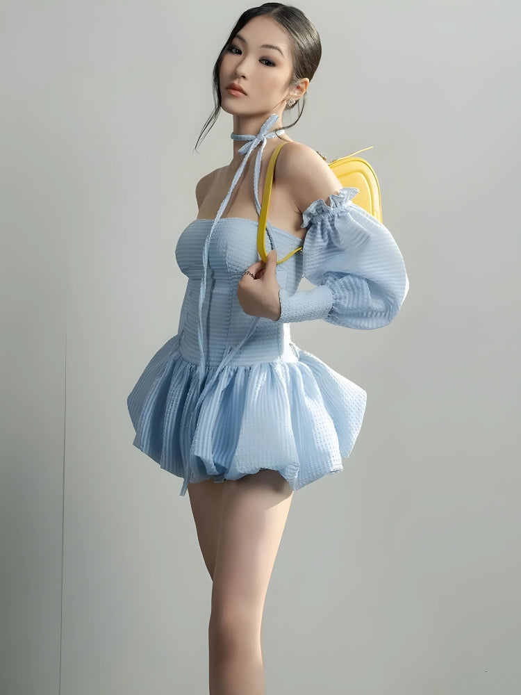 Stylish Work Outfits, Outfit Summer Ideas Strapless Bubble Mini Dress Stylish Work Outfits, Outfit Summer Ideas Strapless Bubble Mini Dress