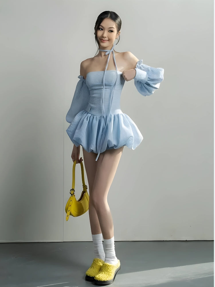 Stylish Work Outfits, Outfit Summer Ideas Strapless Bubble Mini Dress Stylish Work Outfits, Outfit Summer Ideas Strapless Bubble Mini Dress