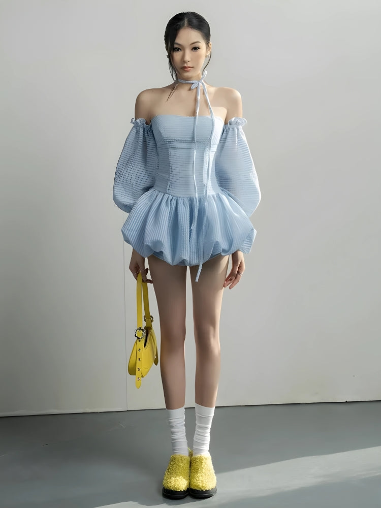 Stylish Work Outfits, Outfit Summer Ideas Strapless Bubble Mini Dress Stylish Work Outfits, Outfit Summer Ideas Strapless Bubble Mini Dress