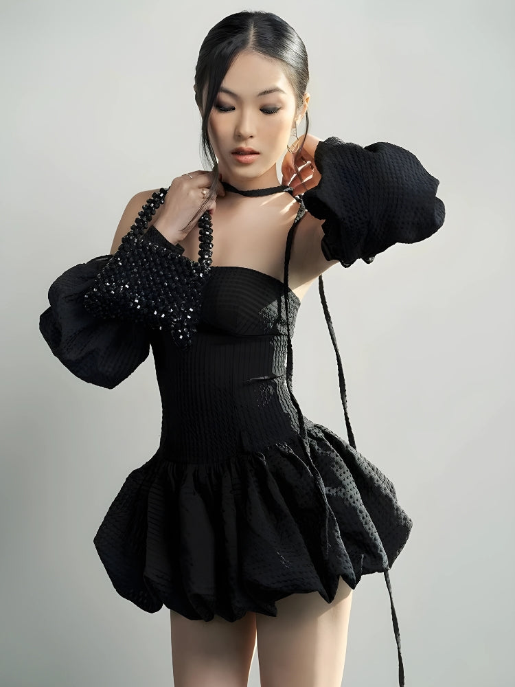 Stylish Work Outfits, Outfit Summer Ideas Strapless Bubble Mini Dress Stylish Work Outfits, Outfit Summer Ideas Strapless Bubble Mini Dress