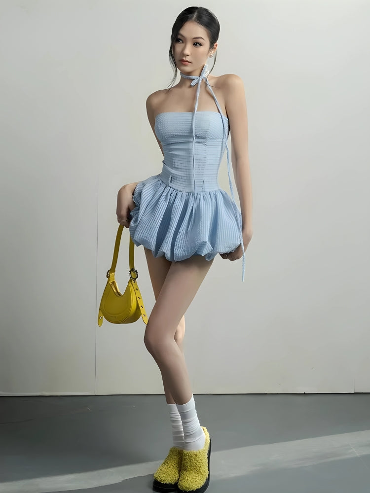 Stylish Work Outfits, Outfit Summer Ideas Strapless Bubble Mini Dress Stylish Work Outfits, Outfit Summer Ideas Strapless Bubble Mini Dress