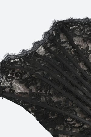 Stylish Work Outfits, Outfit Summer Ideas Strapless Lace Mini Dress