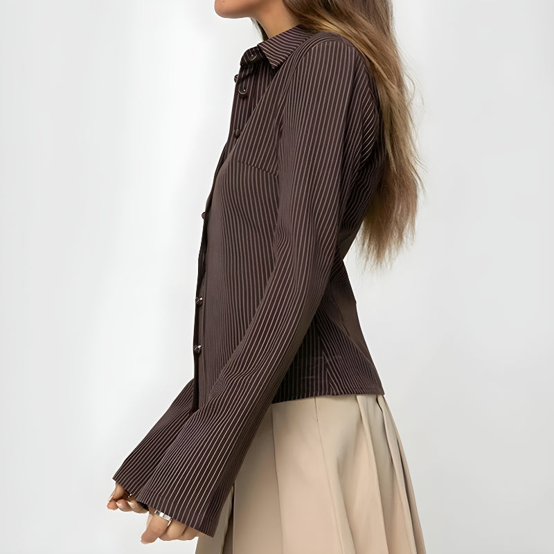 Stylish Work Outfits, Outfit Summer Ideas Striped Button Down Shirt Stylish Work Outfits, Outfit Summer Ideas Striped Button Down Shirt