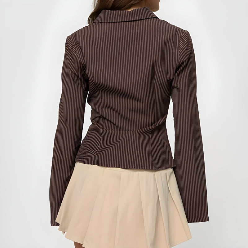 Stylish Work Outfits, Outfit Summer Ideas Striped Button Down Shirt Stylish Work Outfits, Outfit Summer Ideas Striped Button Down Shirt