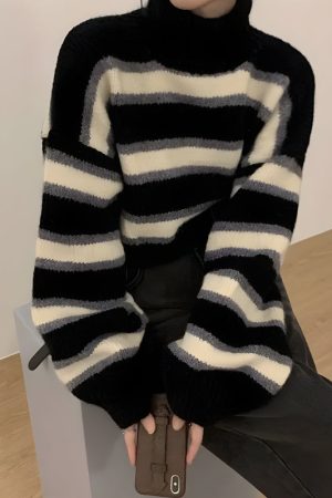 Stylish Work Outfits, Outfit Summer Ideas Striped Cropped Sweater