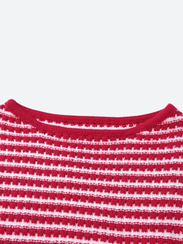 Stylish Work Outfits, Outfit Summer Ideas Striped Knitted Mini Dress Stylish Work Outfits, Outfit Summer Ideas Striped Knitted Mini Dress