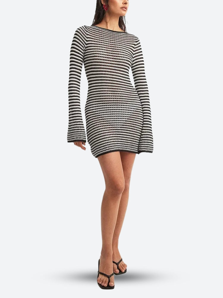 Stylish Work Outfits, Outfit Summer Ideas Striped Mini Dress Stylish Work Outfits, Outfit Summer Ideas Striped Mini Dress