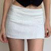 Stylish Work Outfits, Outfit Summer Ideas Striped Office Mini Skirt