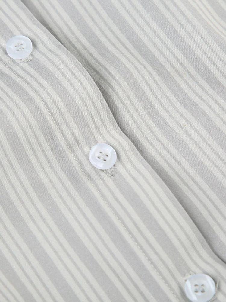 Stylish Work Outfits, Outfit Summer Ideas Striped Slim Fit Shirt Stylish Work Outfits, Outfit Summer Ideas Striped Slim Fit Shirt