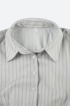 Stylish Work Outfits, Outfit Summer Ideas Striped Slim Fit Shirt