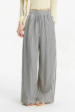 Stylish Work Outfits, Outfit Summer Ideas Striped Wide Leg Pants