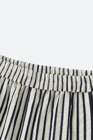 Stylish Work Outfits, Outfit Summer Ideas Striped Wide Leg Pants