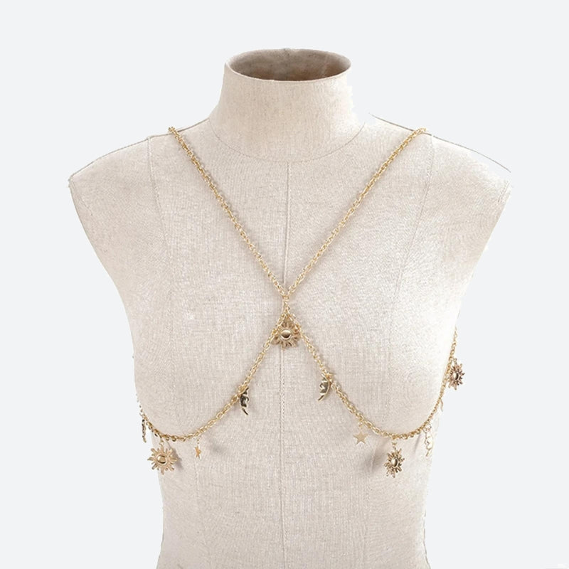 Stylish Work Outfits, Outfit Summer Ideas Sun, Moon & Star Body Jewelry