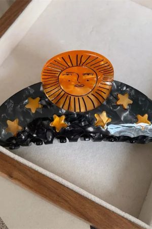 Stylish Work Outfits, Outfit Summer Ideas Sun & Stars Hair Claws