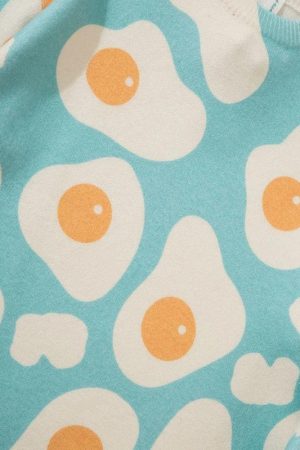 Stylish Work Outfits, Outfit Summer Ideas Sunny Side-Up Egg Sweater