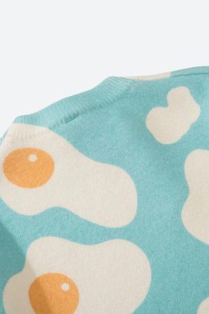 Stylish Work Outfits, Outfit Summer Ideas Sunny Side-Up Egg Sweater
